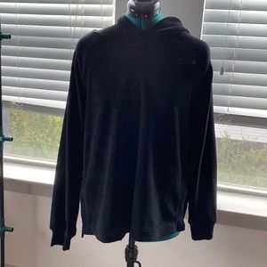 Black plush hoodie